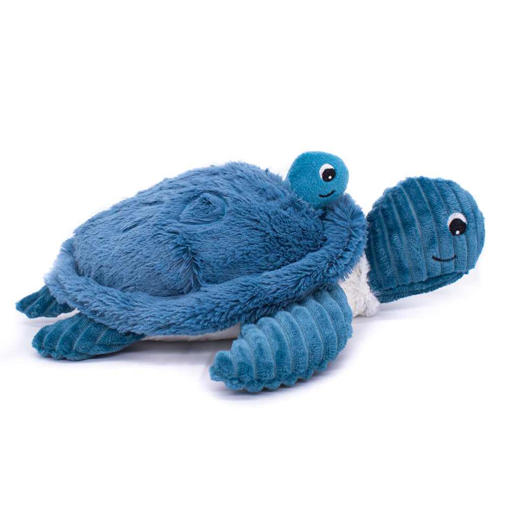 Les Deglingos Knuffel Schildpad Mama Blauw
