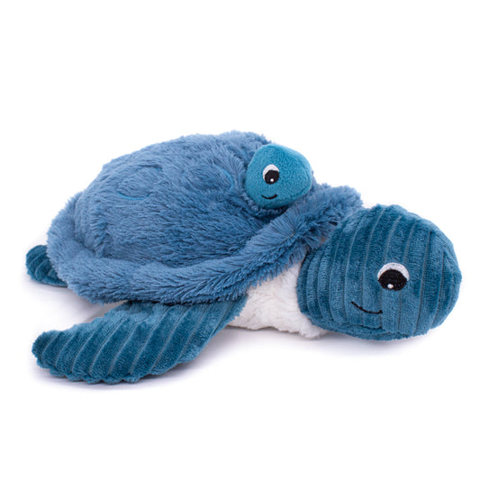 Les Deglingos Knuffel Schildpad Mama Blauw