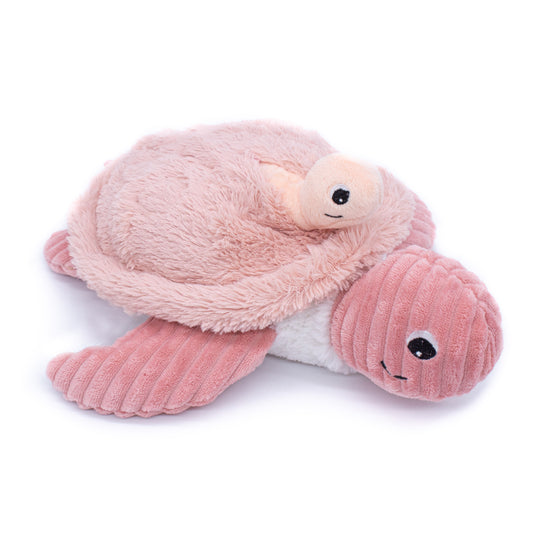 Les Deglingos Knuffel Schildpad Mama Roze